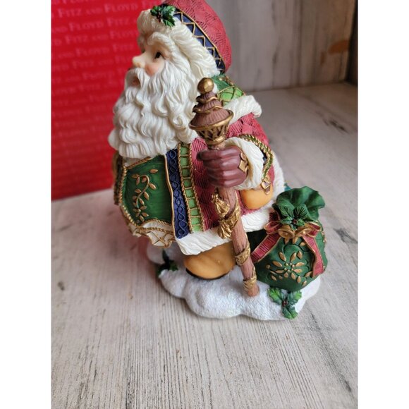Fitz Floyd Jolly Old Saint Nicholas wind-up music Xmas figure - Picture 8 of 9
